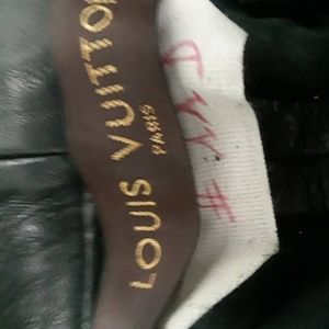 Louis Vuitton Black Gold Lambskin Pants Size 6 Wom